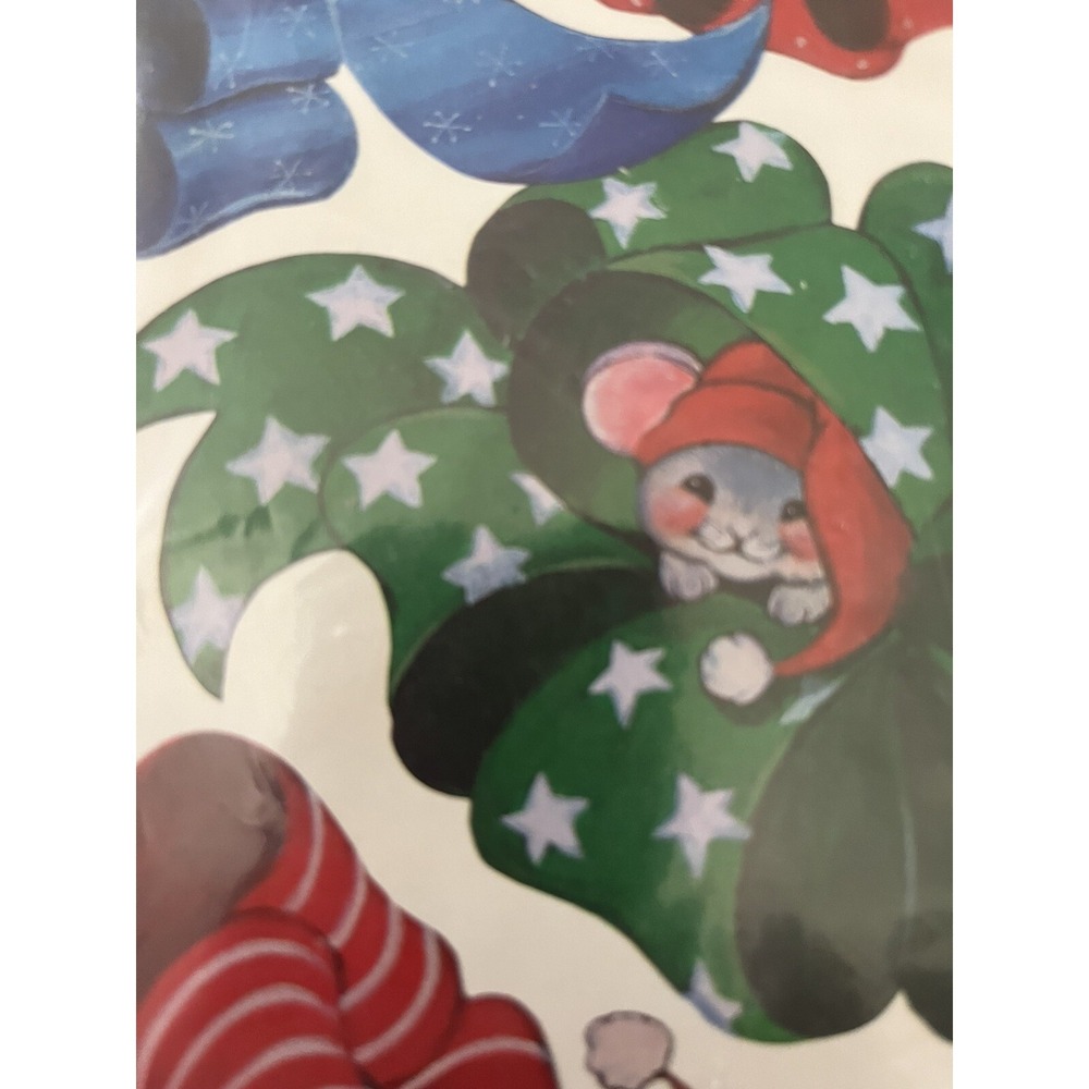 VTG Avon Holiday Wrapping Paper Wee Wishes Holiday Mouse 2‎ Sheets & 4 Gift Tags - Picture 3 of 6